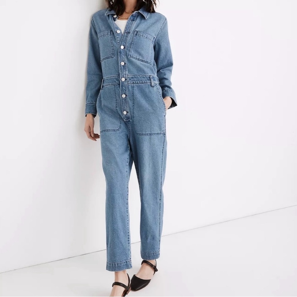Madewell Denim Jumpsuit Jean Coveralls Long Sleeve
